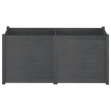 Garden Planter Grey 150x50x70 cm Solid Pinewood