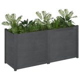 Garden Planter Grey 150x50x70 cm Solid Pinewood