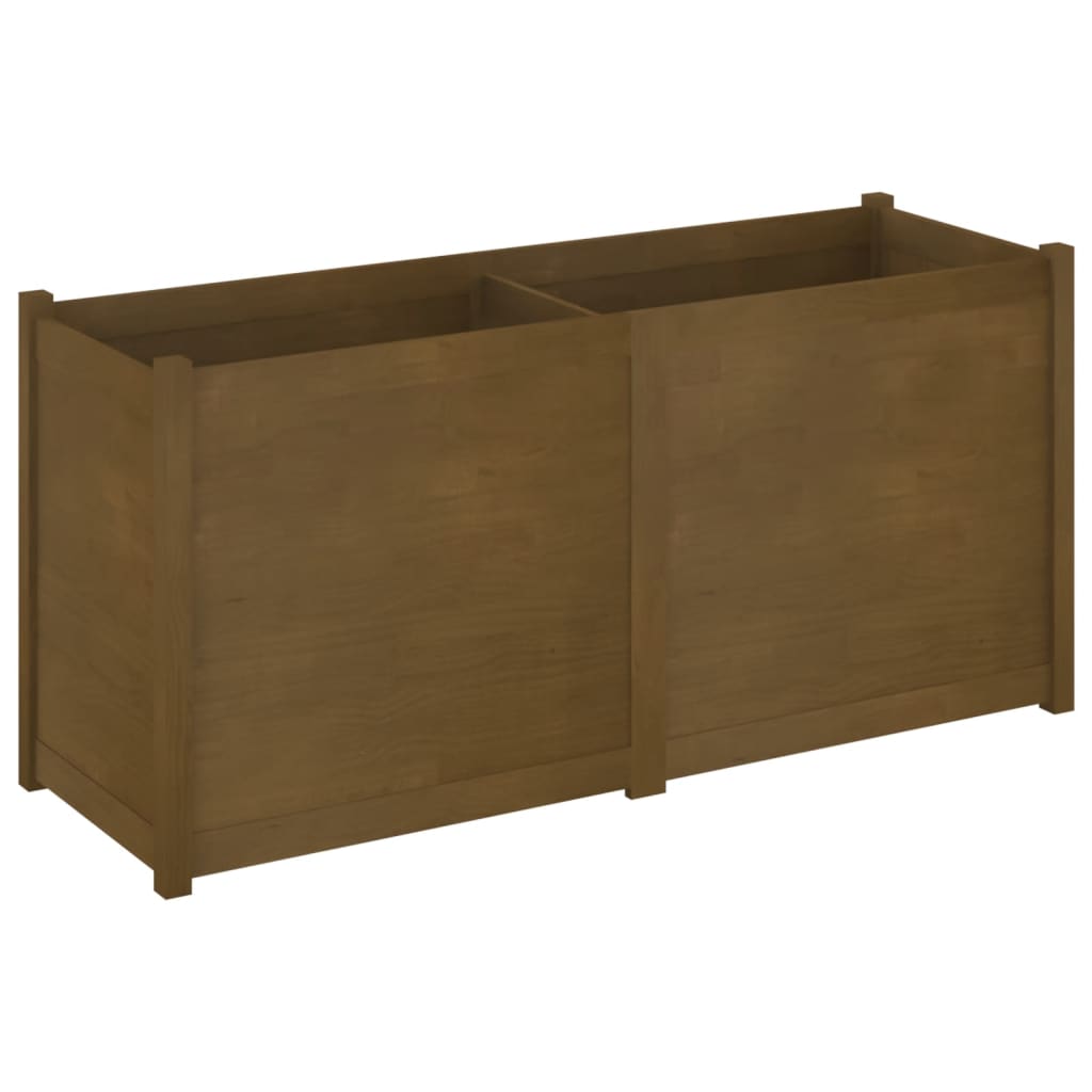 Garden Planter Honey Brown 150x50x70 cm Solid Pinewood