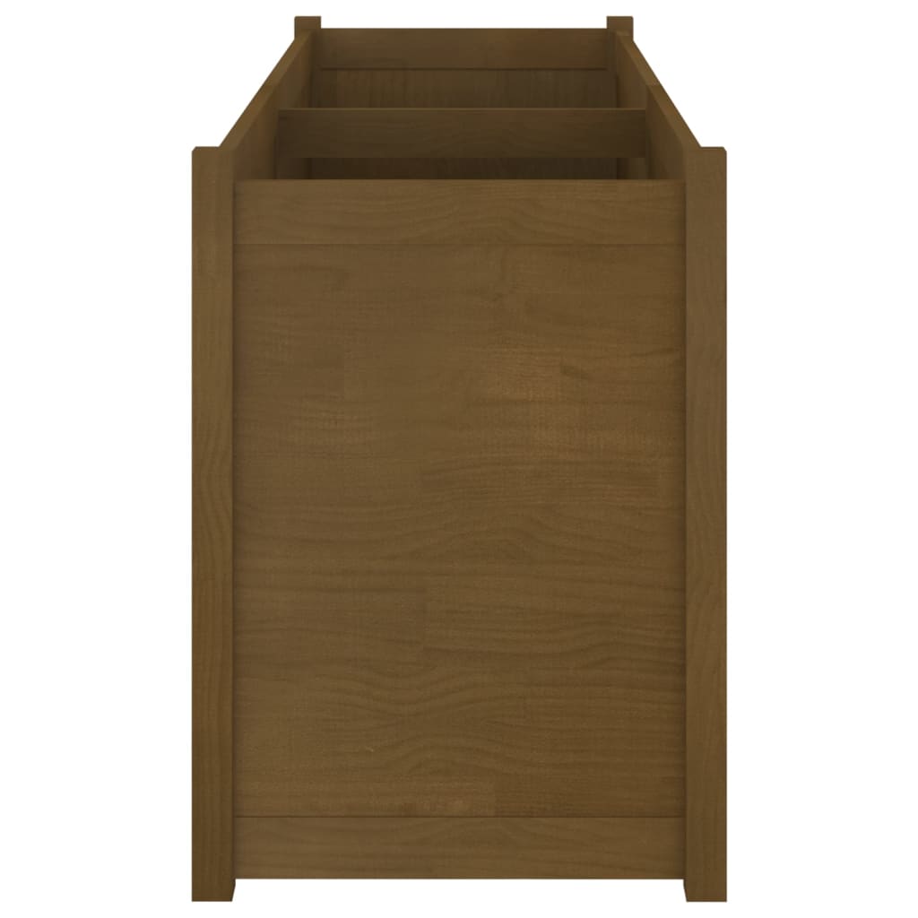 Garden Planter Honey Brown 150x50x70 cm Solid Pinewood