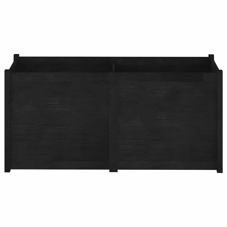 Garden Planter Black 150x50x70 cm Solid Pinewood