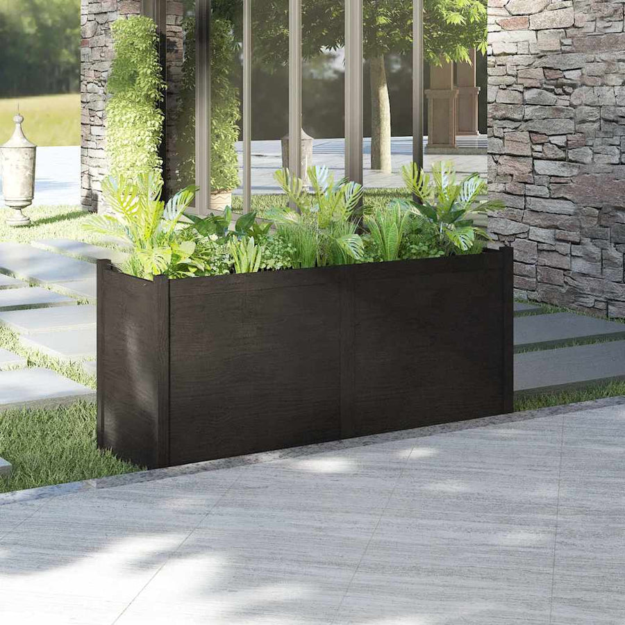 Garden Planter Black 150x50x70 cm Solid Pinewood
