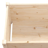 Garden Planters 2 pcs 200x31x31 cm Solid Pinewood - Close-Up Angle