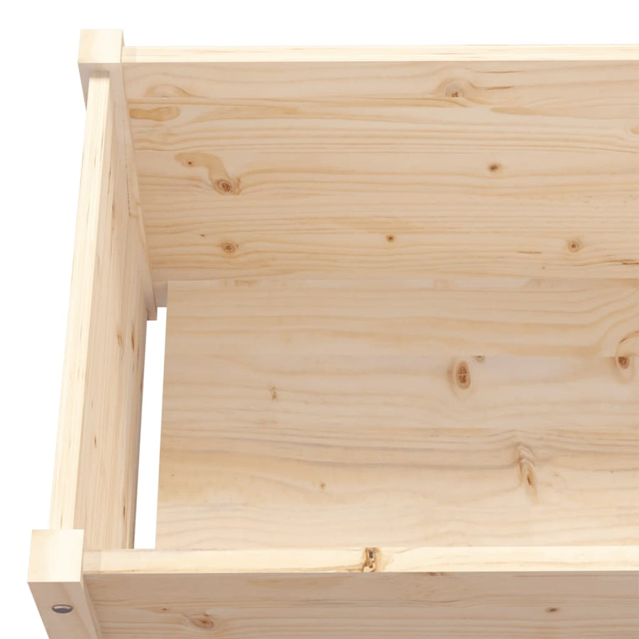 Garden Planters 2 pcs 200x31x31 cm Solid Pinewood