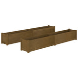 Garden Planters 2 pcs Honey Brown 200x31x31 cm Solid Pinewood