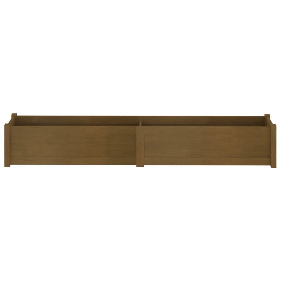 Garden Planters 2 pcs Honey Brown 200x31x31 cm Solid Pinewood