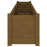 Garden Planters 2 pcs Honey Brown 200x31x31 cm Solid Pinewood