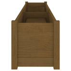 Garden Planters 2 pcs Honey Brown 200x31x31 cm Solid Pinewood