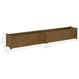 Garden Planters 2 pcs Honey Brown 200x31x31 cm Solid Pinewood