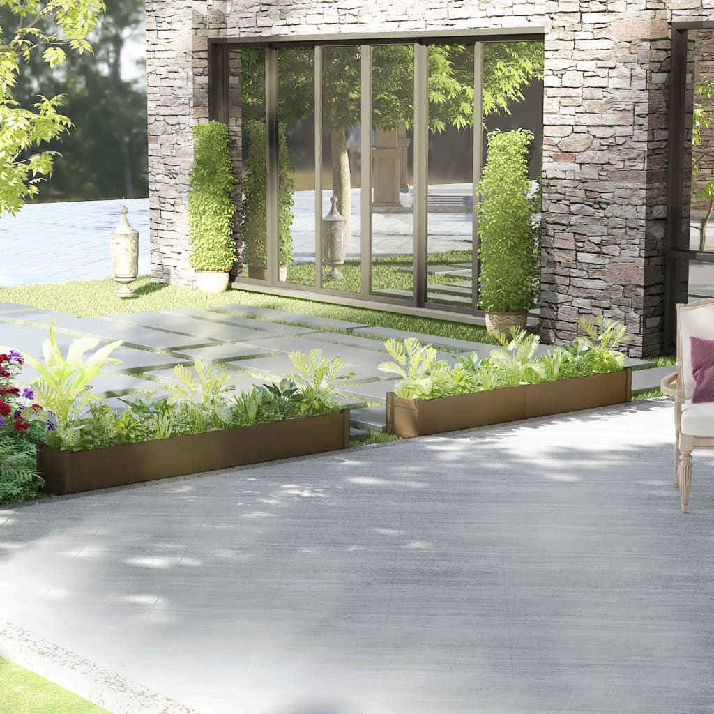 Garden Planters 2 pcs Honey Brown 200x31x31 cm Solid Pinewood