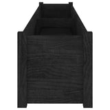 Garden Planters 2 pcs Black 200x31x31 cm Solid Wood Pine