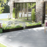 Garden Planters 2 pcs Black 200x31x31 cm Solid Wood Pine
