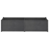 Garden Planter Grey 200x50x50 cm Solid Pinewood - Top-Down View
