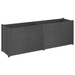 Garden Planter Grey 200x50x70 cm Solid Pinewood