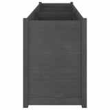 Garden Planter Grey 200x50x70 cm Solid Pinewood