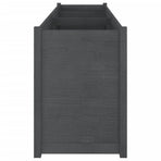 Garden Planter Grey 200x50x70 cm Solid Pinewood