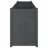 Garden Planter Grey 200x50x70 cm Solid Pinewood - 45-Degree Angle