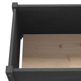 Garden Planter Grey 200x50x70 cm Solid Pinewood