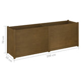 Garden Planter Honey Brown 200x50x70 cm Solid Pinewood