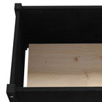 Garden Planter Black 200x50x70 cm Solid Pinewood