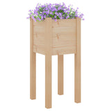 Garden Planters 2 pcs 31x31x70 cm Solid Pinewood - Side View