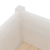 Garden Planter White 31x31x70 cm Solid Pinewood - 45-Degree Angle