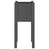 Garden Planters 2 pcs Grey 31x31x70 cm Solid Pinewood