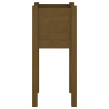 Garden Planters 2 pcs Honey Brown 31x31x70 cm Solid Pinewood - 45-Degree Angle
