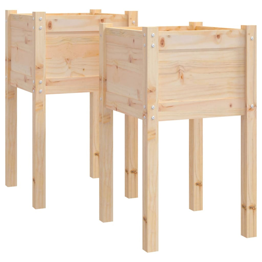 Garden Planters 2 pcs 40x40x70 cm Solid Pinewood