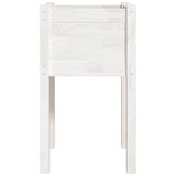 Garden Planter White 40x40x70 cm Solid Pinewood - Top-Down View