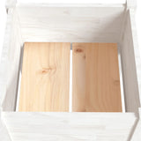 Garden Planter White 40x40x70 cm Solid Pinewood