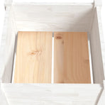 Garden Planter White 40x40x70 cm Solid Pinewood