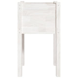 Garden Planters 2 pcs White 40x40x70 cm Solid Pinewood - 45-Degree Angle