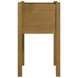 Garden Planter Honey Brown 40x40x70 cm Solid Pinewood - Top-Down View
