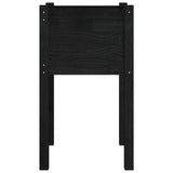 Garden Planter Black 40x40x70 cm Solid Pinewood - Top-Down View