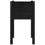 Garden Planters 2 pcs Black 40x40x70 cm Solid Pinewood