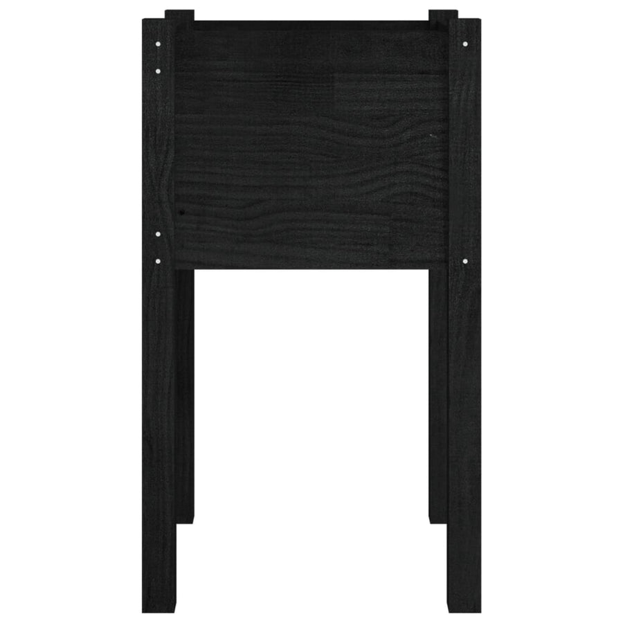 Garden Planters 2 pcs Black 40x40x70 cm Solid Pinewood