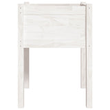 Garden Planter White 50x50x70 cm Solid Pinewood - Top-Down View