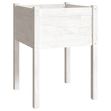 Garden Planters 2 pcs White 50x50x70 cm Solid Pinewood