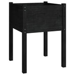 Garden Planter Black 50x50x70 cm Solid Pinewood