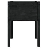Garden Planter Black 50x50x70 cm Solid Pinewood - Top-Down View