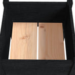 Garden Planter Black 50x50x70 cm Solid Pinewood