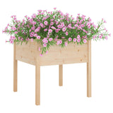 Garden Planters 2 pcs 70x70x70 cm Solid Pinewood - Side View