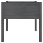 Garden Planters 2 pcs Grey 70x70x70 cm Solid Pinewood