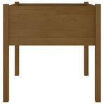 Garden Planter Honey Brown 70x70x70 cm Solid Pinewood
