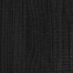 Garden Planter Black 70x70x70 cm Solid Pinewood