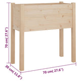 Garden Planters 2 pcs 70x31x70 cm Solid Pinewood