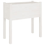 Garden Planter White 70x31x70 cm Solid Pinewood