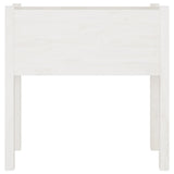 Garden Planter White 70x31x70 cm Solid Pinewood