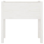 Garden Planter White 70x31x70 cm Solid Pinewood